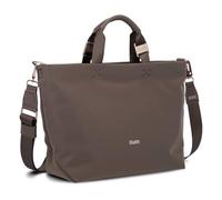 Zwei Damen Shopper NEO NE150 Handtasche 10 Liter, kleiner City-Shopper mit Kurzgriffen, Schultergurt verstellbar, Puffer-Design, Hauptfach mit Reißverschluss (brown)