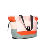 Zwei Damen Shopper Tasche BONNY BO200 große Nylon Schultertasche 19 Liter, leichte Tote Bag, Handtasche mit Reißverschluss, wasserabweisend, viele Fächer, Schlüsselband, vegan (candy)
