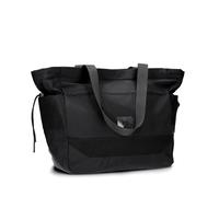 Zwei Damen Shopper Tasche BONNY BO200 große Nylon Schultertasche 19 Liter, leichte Tote Bag, Handtasche mit Reißverschluss, wasserabweisend, viele Fächer, Schlüsselband, vegan (black)