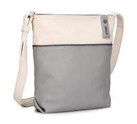Zwei Damen Umhängetasche JANA J10 Crossbody Bag 5 Liter Handtasche im Bicolor-Design + passender Kosmetikbeutel/Geldbeutel gratis