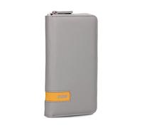 Zwei große Damen Geldbörse M.Wallet MW2 Portemonnaie aus weichem Kunstleder, Geldbeutel mit umlaufendem Reißverschluss, 15 Kartenfächern, 2 Scheinfächern, Münzfach & Sichtfach (Foggy)