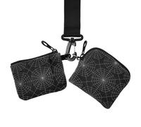Zwei Handgelenktaschen für Damen, Kartengeldhalter | Klein tragbar, mit Reißverschlusstasche, 2 Stück, kurze Spaziergänge, dunkle gruselige Netzspitze