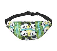 Zwei Happy Pandas Jungen große Hüfttasche Reise Crossbody Hüfttasche geeignet für Sport, Laufen, Radfahren, Reisen, Angeln