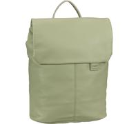 Zwei Damen City-Rucksack Mademoiselle.M MR13 Tagesrucksack 7 Liter, gepolstertes Laptopfach, Magnet-Verschlussklappe, Hauptfach mit Reißverschluss, Rückenpolsterung, klassisch-elegant (jade)