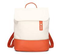 Zwei Damen City-Rucksack Jana JR13 Damenrucksack 7 Liter, sportlich-eleganter Look bicolor, DIN-A4 Größe, weiches Kunstleder, Rückenpolsterung, Hauptfach mit Reißverschluss (papaya)