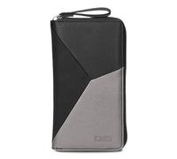 Zwei Damen Geldbörse JANA J2 Wallet 20 x 11 cm Portemonnaie mit 12 Kartenfächern, Münzfach, Sichtfach für Ausweise, hochwertiges Kunstleder Tricolor-Design, umlaufender Reißverschluss (cosmos-black)