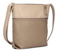Zwei Umhängetasche Jana J10 – Crossbody 5 l, 29 cm, Canvas-Bicolor – Hazel, inkl. Kosmetikbeutel
