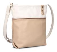 Zwei Damen-Umhängetasche JANA J10 5 Liter Canvas-Stil Bicolor-Design Oat inkl. Kosmetikbeutel
