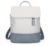 Zwei Damen City-Rucksack Jana JR13 Damenrucksack 7 Liter, sportlich-eleganter Look bicolor, DIN-A4 Größe, weiches Kunstleder, Rückenpolsterung, Hauptfach mit Reißverschluss (nubuk-sky)