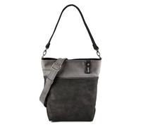 Zwei Damen Umhängetasche Jana J12 Crossbody Bag 9 L Handtasche Bicolor Canvas-Stil passender Kosmetikbeutel extra Schultergurt & Schlüsselband, Schultertasche DIN-A4 passend (nubuk-stone)