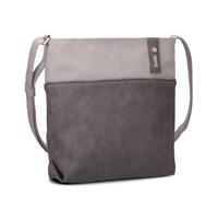 Zwei Damen-Umhängetasche JANA J10 Crossbody 5L Canvasstil Bicolor inkl. Kosmetikbeutel (nubuk-stone)