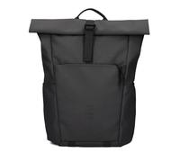 Zwei® Unisex Rucksack JONA JOR350 - Laptop-Rucksack 15" mit Rolltop, Seiteneingriff, Volumenerweiterung, gepolstertem Rücken & Gurten - wasserabweisend & robust für Alltag, Uni & Reisen (black)