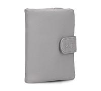 Zwei kleine Damen Geldbörse M.Wallet MW5 Portemonnaie aus weichem Kunstleder, Geldbeutel mit Druckknopf & Reißverschluss-Münzfach, 6 Kartenfächern, 4 Einsteckfächern, 1 Scheinfach (Foggy)