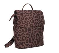 Zwei Kleiner Damen City-Rucksack Mademoiselle.M MR8 4 Liter, Hauptfach mit Magnet-Verschlussklappe & Reißverschluss, Geheimfach, gepolstertes Tablet-Fach, Handtragegriff, Rückenpolsterung (leo-brown)