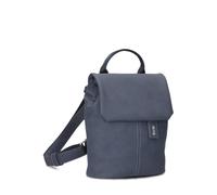 Zwei Kleiner Damenrucksack Mademoiselle.M MR45 Mini-Rucksack 2 Liter klassisch-eleganter Daypack mit Magnet-Verschlussklappe, Reißverschlussfach am Rücken & Schlüsselring (nubuk-blue)