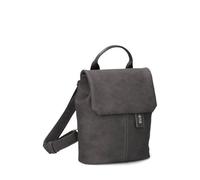 Zwei Kleiner Damenrucksack Mademoiselle.M MR45 Mini-Rucksack 2 Liter klassisch-eleganter Daypack mit Magnet-Verschlussklappe, Reißverschlussfach am Rücken & Schlüsselring (nubuk-stone)