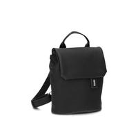 Zwei Kleiner Damenrucksack Mademoiselle.M MR45 Mini-Rucksack 2 Liter klassisch-eleganter Daypack mit Magnet-Verschlussklappe, Reißverschlussfach am Rücken & Schlüsselring (nubuk-black)