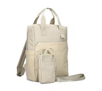 Zwei LOU LUR130 Unisex Rucksack für Damen und Herren, Laptoprucksack mit gepolstertem Laptopfach und vielen Fächern, mit passender mit Phone-Bag für vorne, 7 Liter Fassungsvermögen (linen)