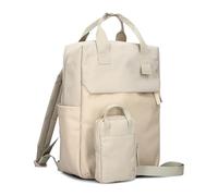 Zwei LOU LUR140 Unisex Rucksack für Damen und Herren, Laptoprucksack mit gepolstertem Laptopfach und vielen Fächern, mit passender mit Phone-Bag für vorne, 9 Liter Fassungsvermögen (linen) (linen)