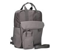 Zwei LOU LUR160 Unisex Rucksack für Damen und Herren, Laptoprucksack mit gepolstertem Laptopfach und vielen Fächern, mit passender mit Phone-Bag für vorne, 10 Liter Fassungsvermögen (stone)
