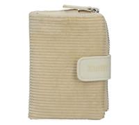 Zwei Kleine Damen Geldbörse M.Wallet MW5 Portemonnaie mit Druckknopf & Reißverschluss-Münzfach, 6 Kartenfächern, 4 Einsteckfächern, 1 Scheinfach (Cord-Creme)