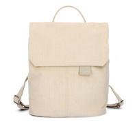 Kleiner Damen City-Rucksack Mademoiselle.M MR8 4 Liter, Hauptfach mit Magnet-Verschlussklappe und Reißverschluss, Geheimfach, gepolstertes Tablet-Fach, Handtragegriff, Rückenpolsterung (cord-creme)