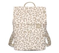 Zwei Damen City-Rucksack Mademoiselle.M MR13 Tagesrucksack 7 Liter, gepolstertes Laptopfach, Magnet-Verschlussklappe, Hauptfach mit Reißverschluss, Rückenpolsterung (leo-cotton)