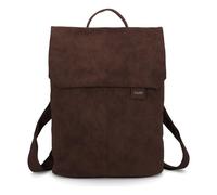 Zwei Damen City-Rucksack Mademoiselle.M MR13 Tagesrucksack 7 Liter, gepolstertes Laptopfach, Magnet-Verschlussklappe, Hauptfach mit Reißverschluss, Rückenpolsterung (nubuk-espresso)