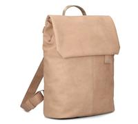 Zwei Damen City-Rucksack Mademoiselle.M MR13 Tagesrucksack 7 Liter, gepolstertes Laptopfach, Magnet-Verschlussklappe, Hauptfach mit Reißverschluss, Rückenpolsterung, klassisch-elegant (nubuk-sand)