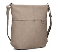 Zwei Damen Handtasche Mademoiselle.M M140 Umhängetasche 12 Liter klassische Crossbody Bag aus weichem Kunstleder, DIN-A4 passend, große Tasche für die Arbeit, Büro oder Uni (cappuccino)