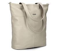 Zwei Damen Shopper Mademoiselle.M M145 große Schultertasche 10 Liter Tote Bag aus wasserabweisendem Kunstleder inkl. zusätzlicher langer Schultergurt als Umhängetasche zu tragen (cement)