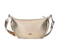 Zwei Damen Handtasche Mademoiselle.M M70 Moon-Bag 4 Liter Trend-Tasche in Halbmond-Form vielseitig als Bauchtasche Crossbody-Bag Abendtasche Umhängetasche zu tragen (gold)