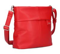 Zwei Schultertasche Mademoiselle.m M8 aus Kunstleder 25 cm mit Reißverschluss & Geheimfach Cherry
