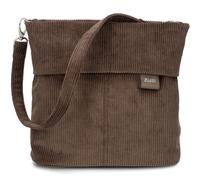 Zwei Damen Handtasche Mademoiselle.M M8 Crossbody Bag 3 L Umhängetasche aus Kunstleder mit Geheimfach & Hauptfach mit Reißverschluss, inkl. kurzem & langen abnehmbaren Schultergurt (cord-wood)