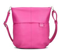 Zwei Damen Handtasche Mademoiselle.M M90 Umhängetasche 6 Liter klassische Crossbody Bag, weiches Kunstleder, Schulter-Tasche inklusive zweitem kurzen Gurt (pink)