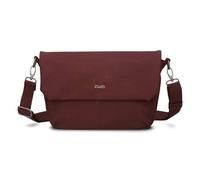 Zwei Damen Handtasche Mademoiselle.M M60 Umhängetasche 3 Liter breite Crossbody-Bag Magnetklappe Reißverschluss inklusive Schlüsselband klassisch-elegante Abendtasche (rubin)