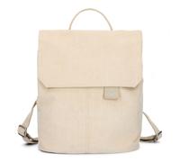 Kleiner Damen City-Rucksack Mademoiselle.M MR8 4 Liter, Hauptfach mit Magnet-Verschlussklappe und Reißverschluss, Geheimfach, gepolstertes Tablet-Fach, Handtragegriff, Rückenpolsterung (cord-creme)
