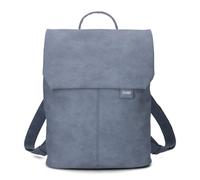 Zwei Damen City-Rucksack Mademoiselle.M MR13 Tagesrucksack 7 Liter, gepolstertes Laptopfach, Magnet-Verschlussklappe, Hauptfach mit Reißverschluss, Rückenpolsterung, klassisch-elegant (nubuk-sky)