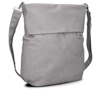 Zwei Damen Handtasche Mademoiselle.M M140 Umhängetasche 12 Liter klassische Crossbody Bag aus weichem Kunstleder, DIN-A4 passend, große Tasche für die Arbeit, Büro oder Uni (canvas-grey)