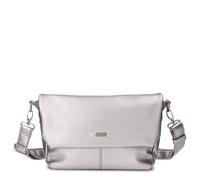 Zwei Damen Handtasche Mademoiselle.M M60 Umhängetasche 3 Liter breite Crossbody-Bag Magnetklappe Reißverschluss inklusive Schlüsselband klassisch-elegante Abendtasche (silver)
