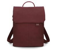 Zwei Damen City-Rucksack Mademoiselle.M MR13 Tagesrucksack 7 Liter, gepolstertes Laptopfach, Magnet-Verschlussklappe, Hauptfach mit Reißverschluss, Rückenpolsterung (rubin)