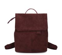 Kleiner Damen City-Rucksack Mademoiselle.M MR8 4 Liter, Hauptfach mit Magnet-Verschlussklappe & Reißverschluss, Geheimfach, gepolstertes Tablet-Fach, Handtragegriff, Rückenpolsterung (nubuk-bordeaux)