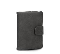 Zwei kleine Damen Geldbörse M.Wallet MW5 Portemonnaie aus weichem Kunstleder, Geldbeutel mit Druckknopf & Reißverschluss-Münzfach, 6 Kartenfächern, 4 Einsteckfächern, 1 Scheinfach (Nubuk-Stone)