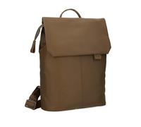 Zwei MADEMOISELLE.TEX MRTX13 Damen Rucksack, 7 L City-Rucksack mit Reißverschlussfach & gepolstertem Tabletfach, Verschlussklappe mit Magneten (brown)