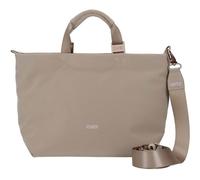 Zwei Damen Shopper NEO NE150 Handtasche 10 Liter, kleiner City-Shopper mit Kurzgriffen, Schultergurt verstellbar, Puffer-Design, Hauptfach mit Reißverschluss (cappuccino)