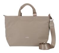 Zwei Damen Shopper NEO NE150 Handtasche 10 Liter, kleiner City-Shopper mit Kurzgriffen, Schultergurt verstellbar, Puffer-Design, Hauptfach mit Reißverschluss (cappuccino)