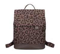 Zwei Damen Rucksack Olli OR13 Daypack 7 L robust strapazierfähig wasserabweisend Rückenpolsterung Hauptfach mit Reißverschluss Geheimfach Handyfach Einsteckfächer Laptopfach gepolstert (leo-brown)