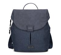 Zwei Damen City-Rucksack Olli OR8 kleiner Rucksack 5 Liter Lederoptik im Vintage-Style robust strapazierfähig wasserabweisend Hauptfach mit Reißverschluss (navy)