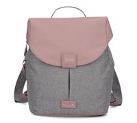 Zwei Damen City-Rucksack Olli OR8 kleiner Rucksack 5 Liter Lederoptik im Vintage-Style robust strapazierfähig wasserabweisend Hauptfach mit Reißverschluss (powder)