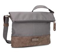 Damen Handtasche Olli OT6 erweiterbare Umhängetasche 2/4 Liter Crossbody Bag wasserabweisend robust strapazierfähig Canvas-Stil Vintage-Look (rock)